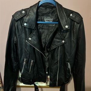 Levi's Black Faux Leather Jacket for Women